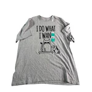 I Do What I Want Cat Graphic T Shirt XL Funny Cat Lover Tee NWT